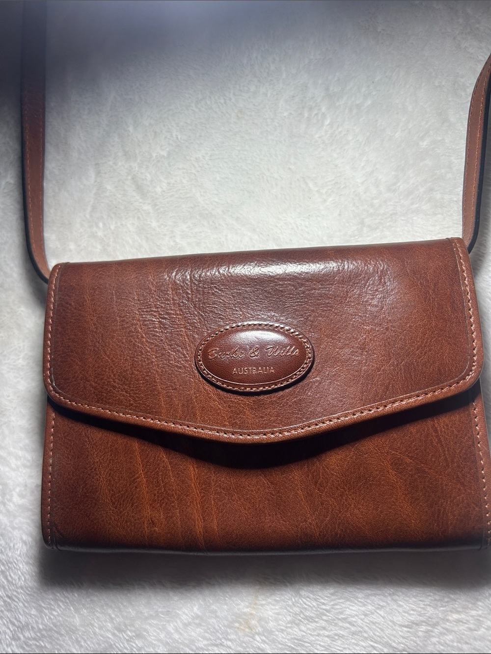 Saddle & Willow Australia Chestnut Leather Crossbody